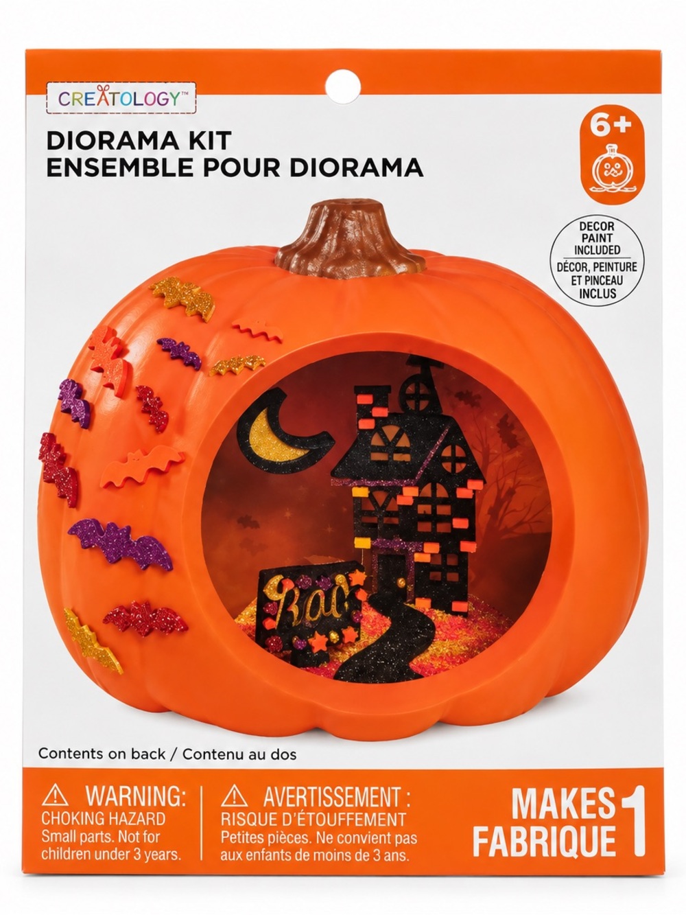 Creatology Halloween Pumpkin Haunted House Diorama Craft Kit – Ages 6+